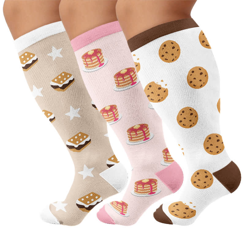 Chaussettes de compression grandes tailles Pancake Cookie - image 4