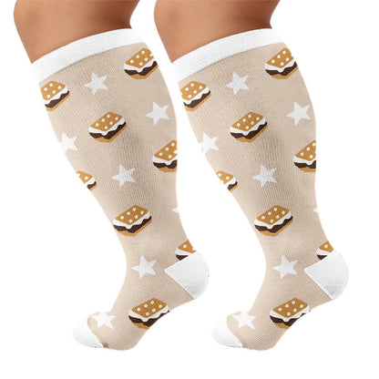 Chaussettes de compression grandes tailles Pancake Cookie - Kaki - 4XL - image 9