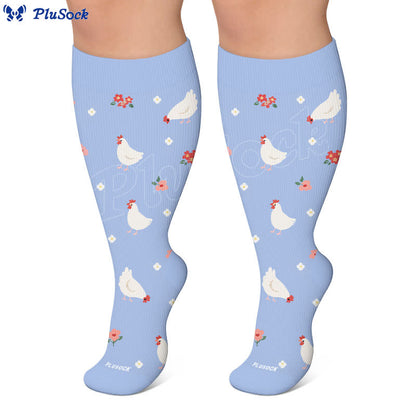 Chaussettes de compression Bunny Bloom grandes tailles - image 10