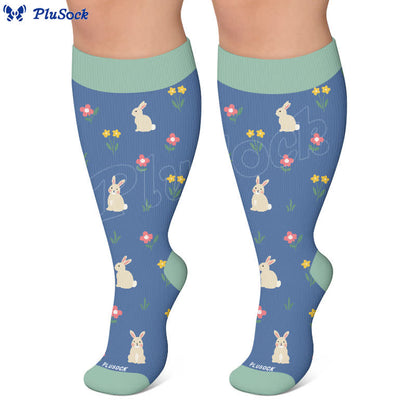 Chaussettes de compression Bunny Bloom grandes tailles - image 6