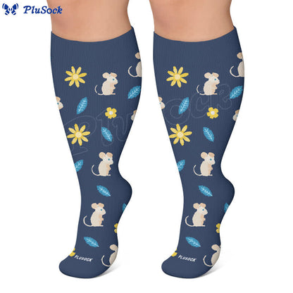 Chaussettes de compression Bunny Bloom grandes tailles - image 8