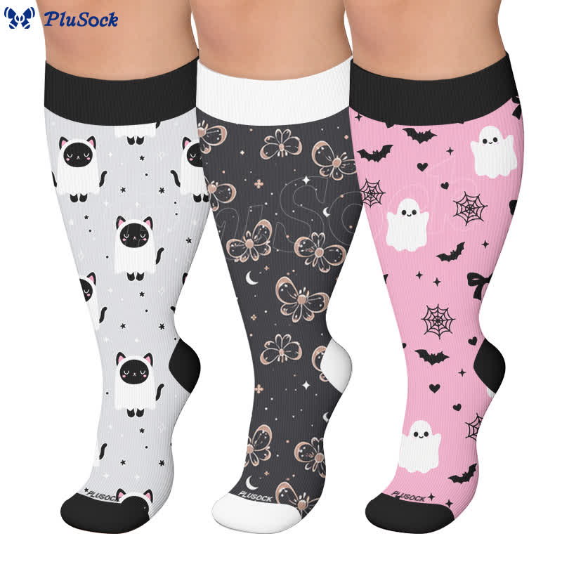 Chaussettes de compression Ghost Cat grande taille - image 0