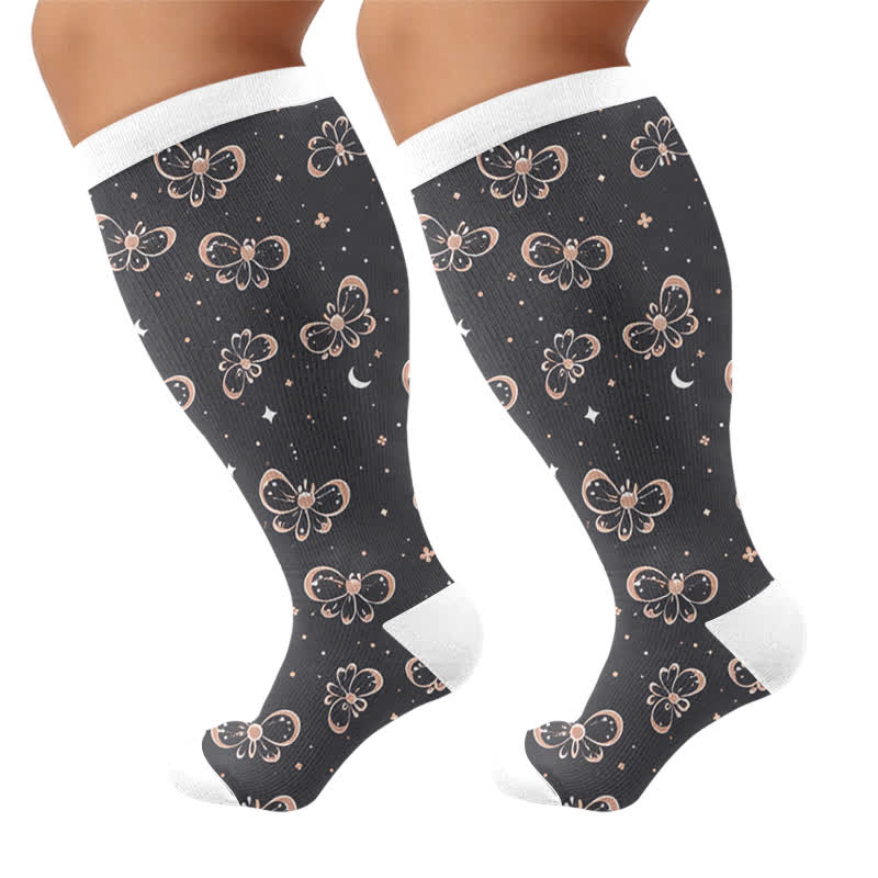 Chaussettes de compression Ghost Cat grande taille - Noir - 4XL - image 9