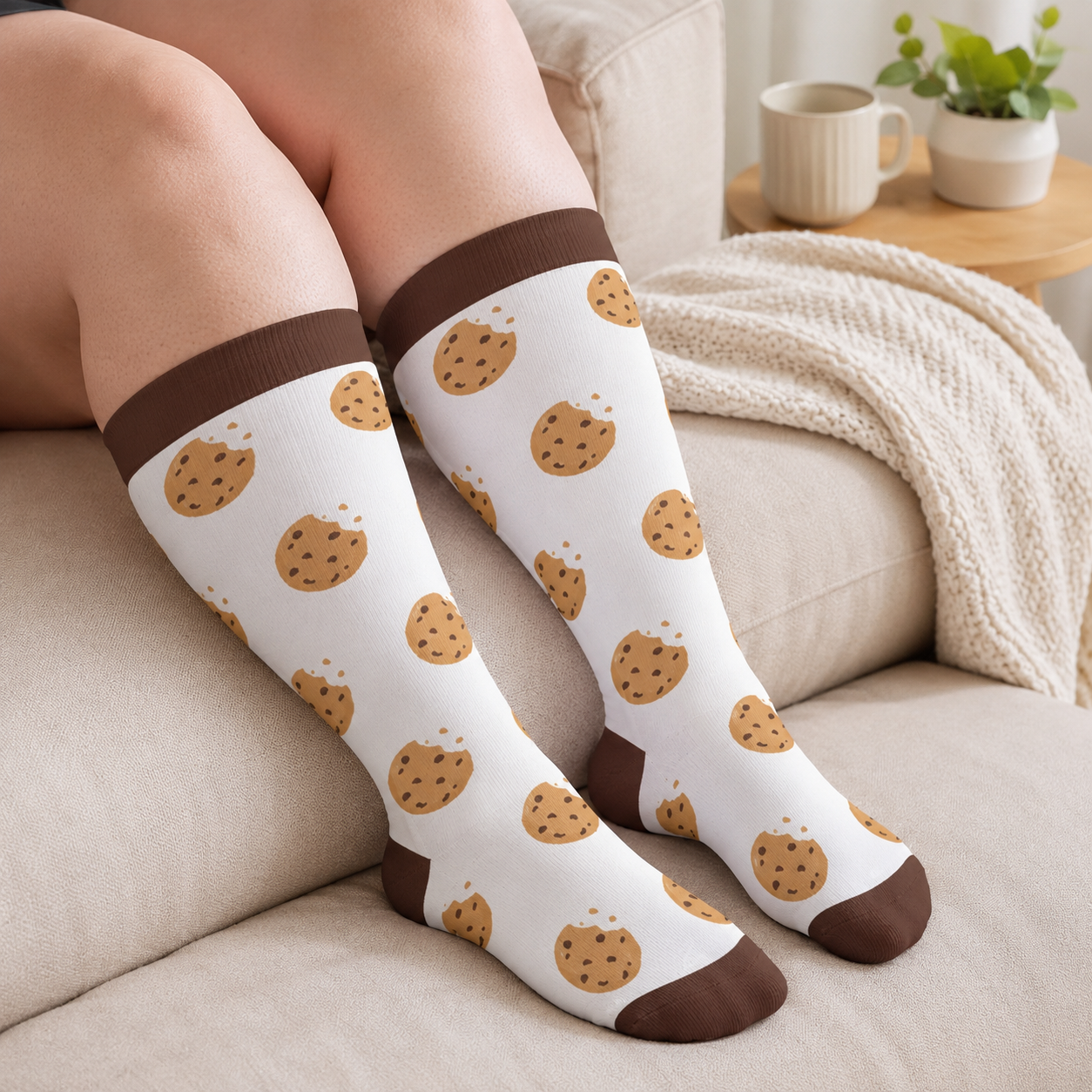 Chaussettes de compression grandes tailles Pancake Cookie - image 3