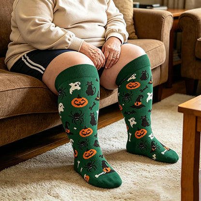 Chaussettes de compression Black Cat Bat grande taille - Vert - 4XL - image 2