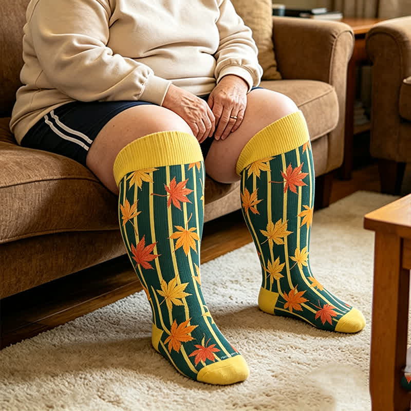 Chaussettes de compression Black Cat Bat grande taille - Jaune - 4XL - image 3