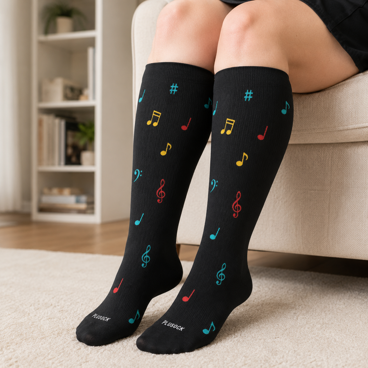 Chaussettes de compression Music Robot grande taille - image 2