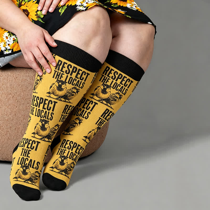 Chaussettes de compression Pigeon grandes tailles - Jaune - 4XL - image 2