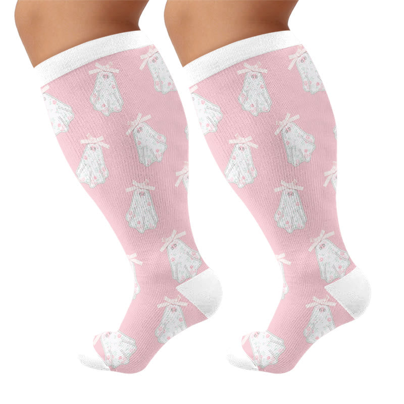 Chaussettes de compression grandes tailles à rayures Spider Ghost - Rose - 4XL - image 5