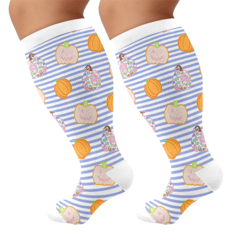 Chaussettes de compression grandes tailles à rayures Spider Ghost - Bleu - 4XL - image 9