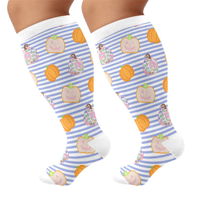 Chaussettes de compression grandes tailles à rayures Spider Ghost - Bleu - 4XL - image 9