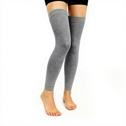 Manchons de compression hauts pour cuisses, couleur unie (3 paires) - Gris - L/XL - image 2