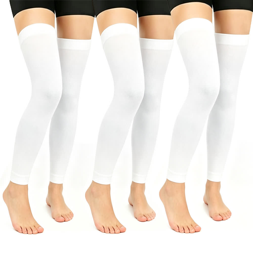 Manchons de compression hauts pour cuisses, couleur unie (3 paires) - image 4