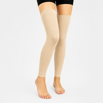 Manchons de compression hauts pour cuisses, couleur unie (3 paires) - Nu - L/XL - image 1