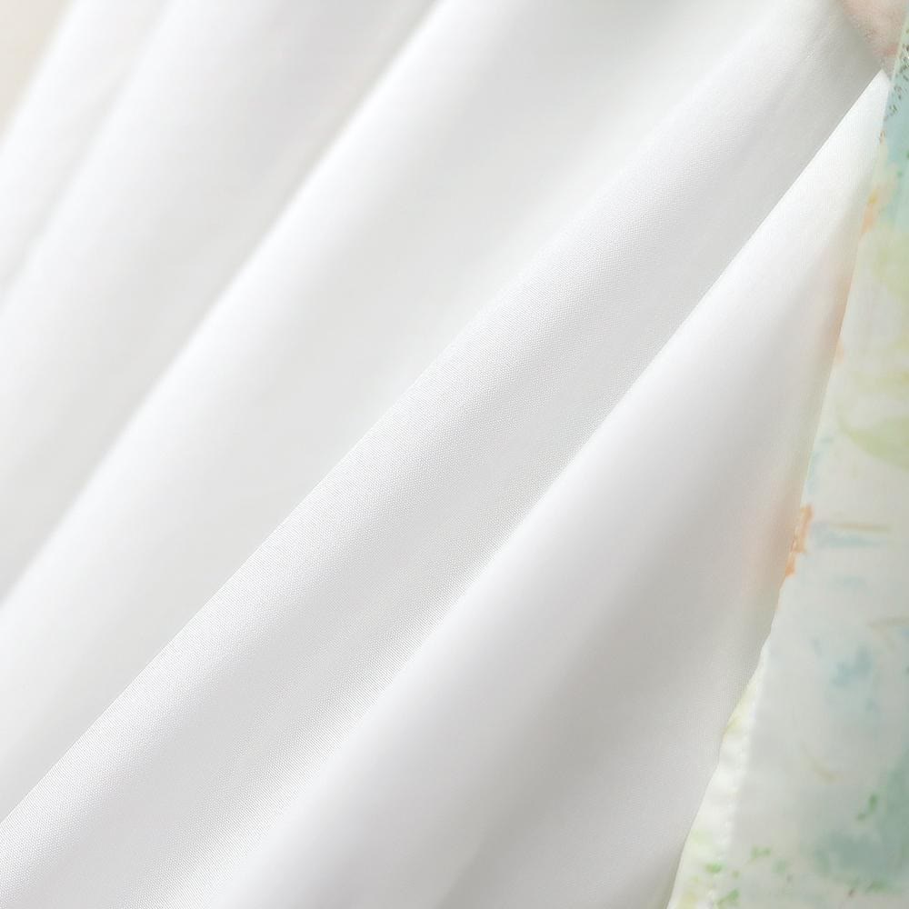Robe longue d'été grande taille à col carré, bordure en dentelle et imprimé floral, manches bouffantes - image 6