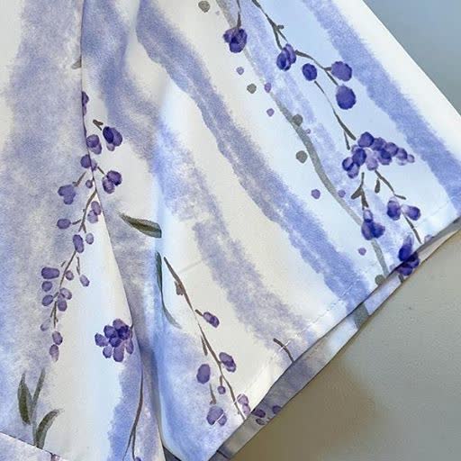 Robe maxi d'été grande taille à rayures florales et col mandarin - image 3