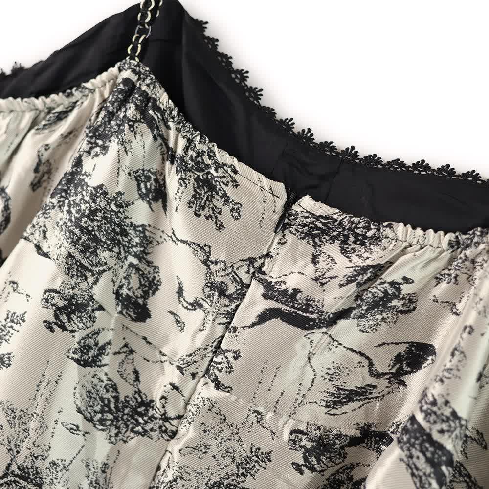 Ensemble robe nuisette midi fluide et transparente grande taille avec cardigan romantique transparent et jupe trapèze. - image 5
