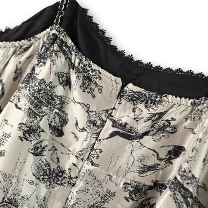 Ensemble robe nuisette midi fluide et transparente grande taille avec cardigan romantique transparent et jupe trapèze. - image 5