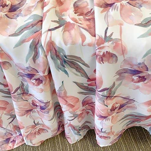 Ensemble robe d'été grande taille, cardigan transparent léger à fleurs et col en V, à volants et col V - image 9