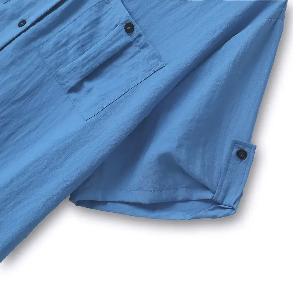 Blouse grande taille en bambou à boutons sur le devant - image 2