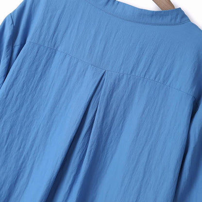 Blouse grande taille en bambou à boutons sur le devant - image 4