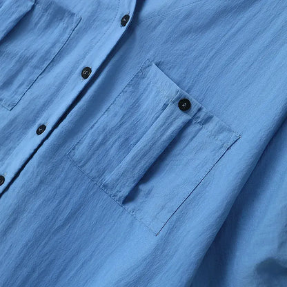 Blouse grande taille en bambou à boutons sur le devant - image 3
