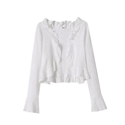 Ensemble robe d'été légère grande taille, coupe empire et évasée, style trapèze - Cardigan - 6XL - image 2