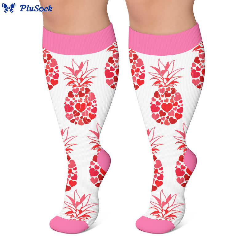 Chaussettes de compression à motif floral Doodle grande taille - image 4