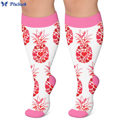 Chaussettes de compression à motif floral Doodle grande taille - image 4