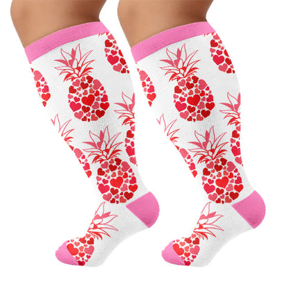 Chaussettes de compression à motif floral Doodle grande taille - image 8