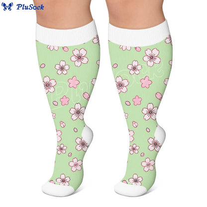 Chaussettes de compression grandes tailles à la fraise et à la marguerite - image 5
