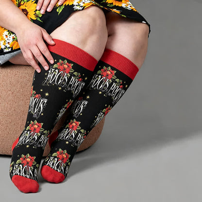 Chaussettes de compression grandes tailles Halloween araignée - Rouge - 4XL - image 2