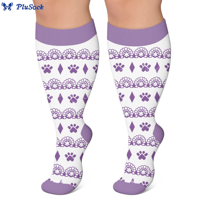 Chaussettes de compression grandes tailles Halloween araignée - image 6