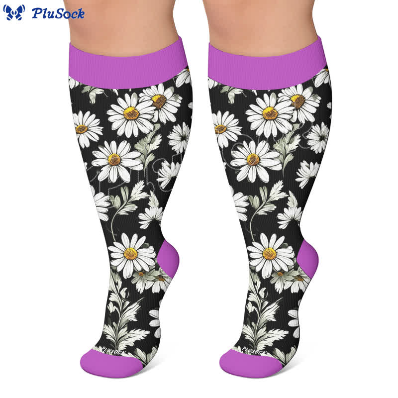 Chaussettes de compression Daisy Bloom grandes tailles - image 4