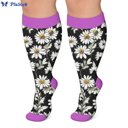 Chaussettes de compression Daisy Bloom grandes tailles - image 4
