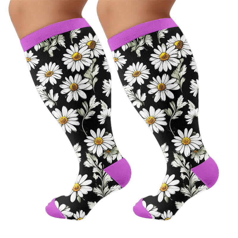 Chaussettes de compression Daisy Bloom grandes tailles - image 8
