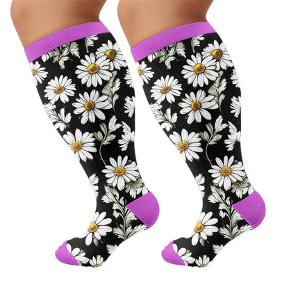 Chaussettes de compression Daisy Bloom grandes tailles - image 8