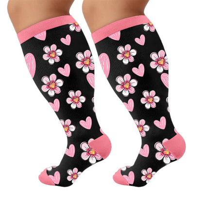 Chaussettes de compression Daisy Bloom grandes tailles - image 9