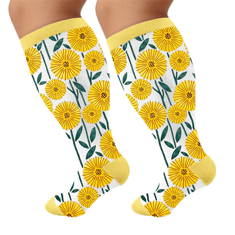 Chaussettes de compression Daisy Bloom grandes tailles - image 10