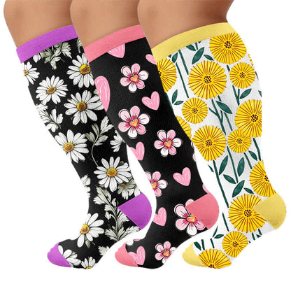 Chaussettes de compression Daisy Bloom grandes tailles - image 7