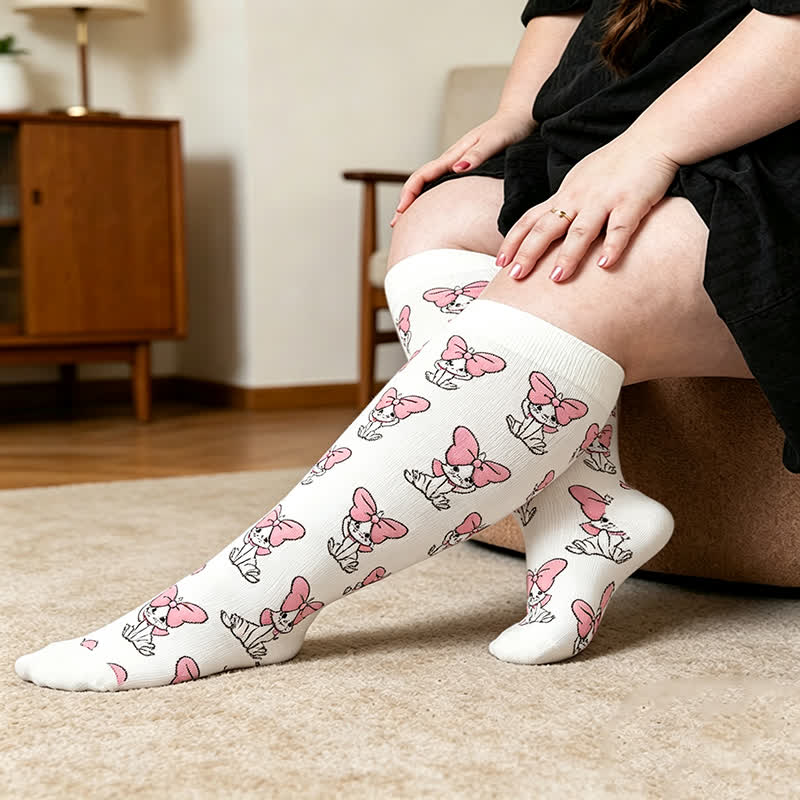 Chaussettes de compression Crown Cat grandes tailles - Blanc - 4XL - image 1