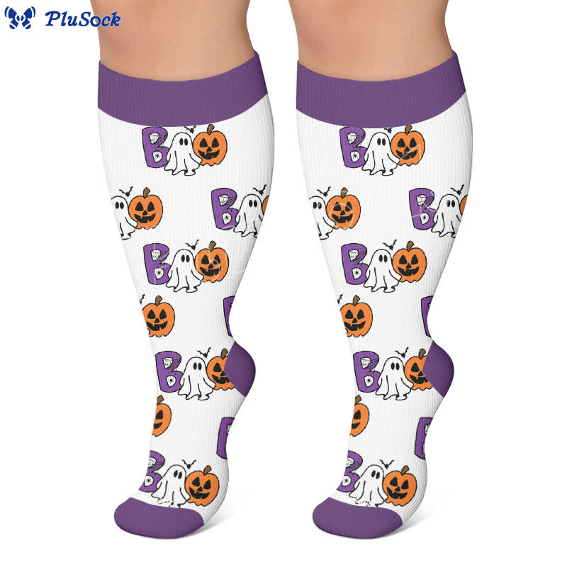 Chaussettes de compression grandes tailles à motif ballon effrayant - image 6