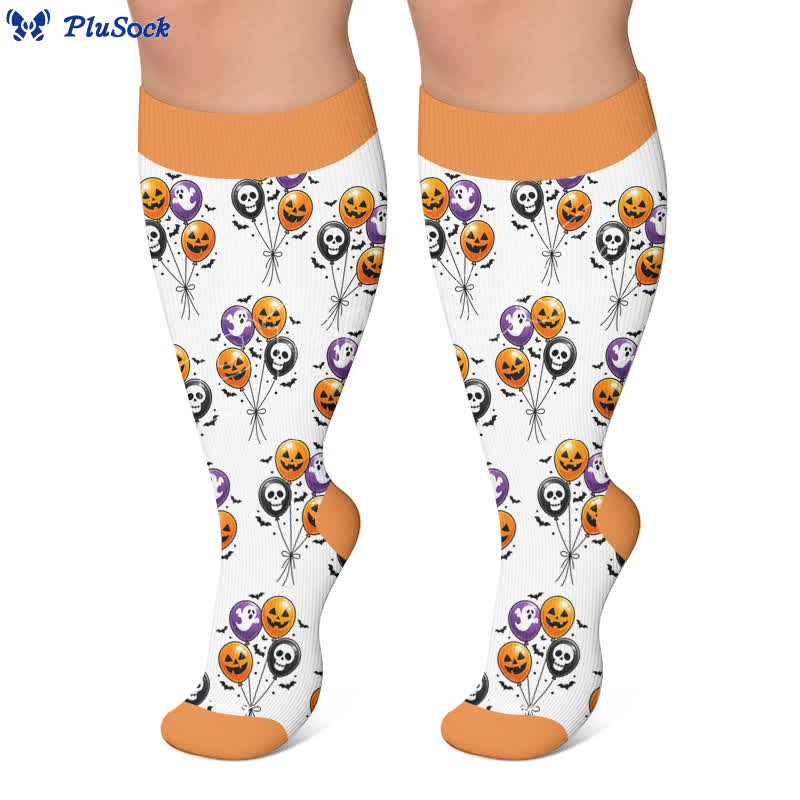 Chaussettes de compression grandes tailles à motif ballon effrayant - image 4