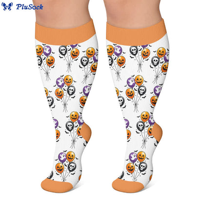 Chaussettes de compression grandes tailles à motif ballon effrayant - image 4