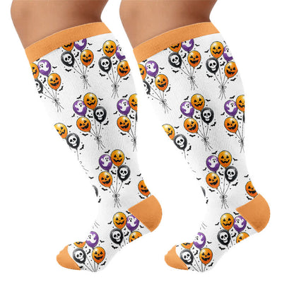 Chaussettes de compression grandes tailles à motif ballon effrayant - image 8