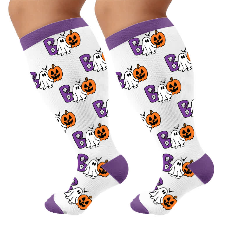 Chaussettes de compression grandes tailles à motif ballon effrayant - image 10