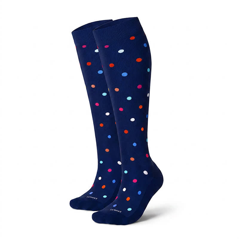 Chaussettes de compression à pois (3 paires) - Bleu marine - L/XL - image 13