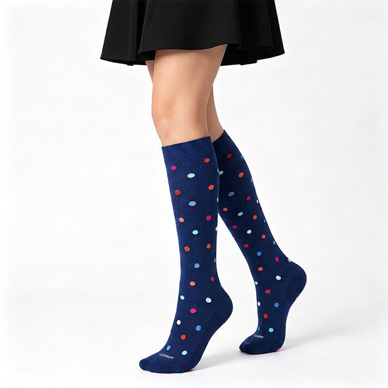 Chaussettes de compression à pois (3 paires) - image 5