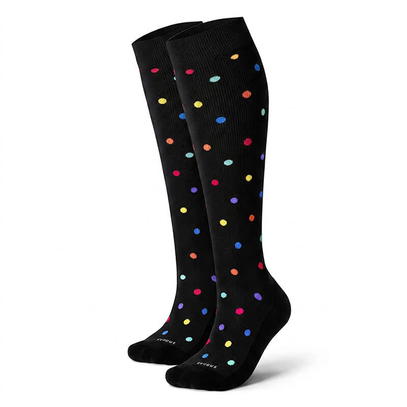 Chaussettes de compression à pois (3 paires) - Noir - L/XL - image 11
