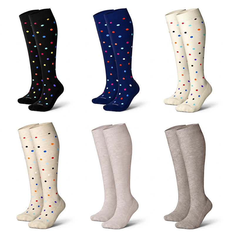 Chaussettes de compression à pois (3 paires) - image 12